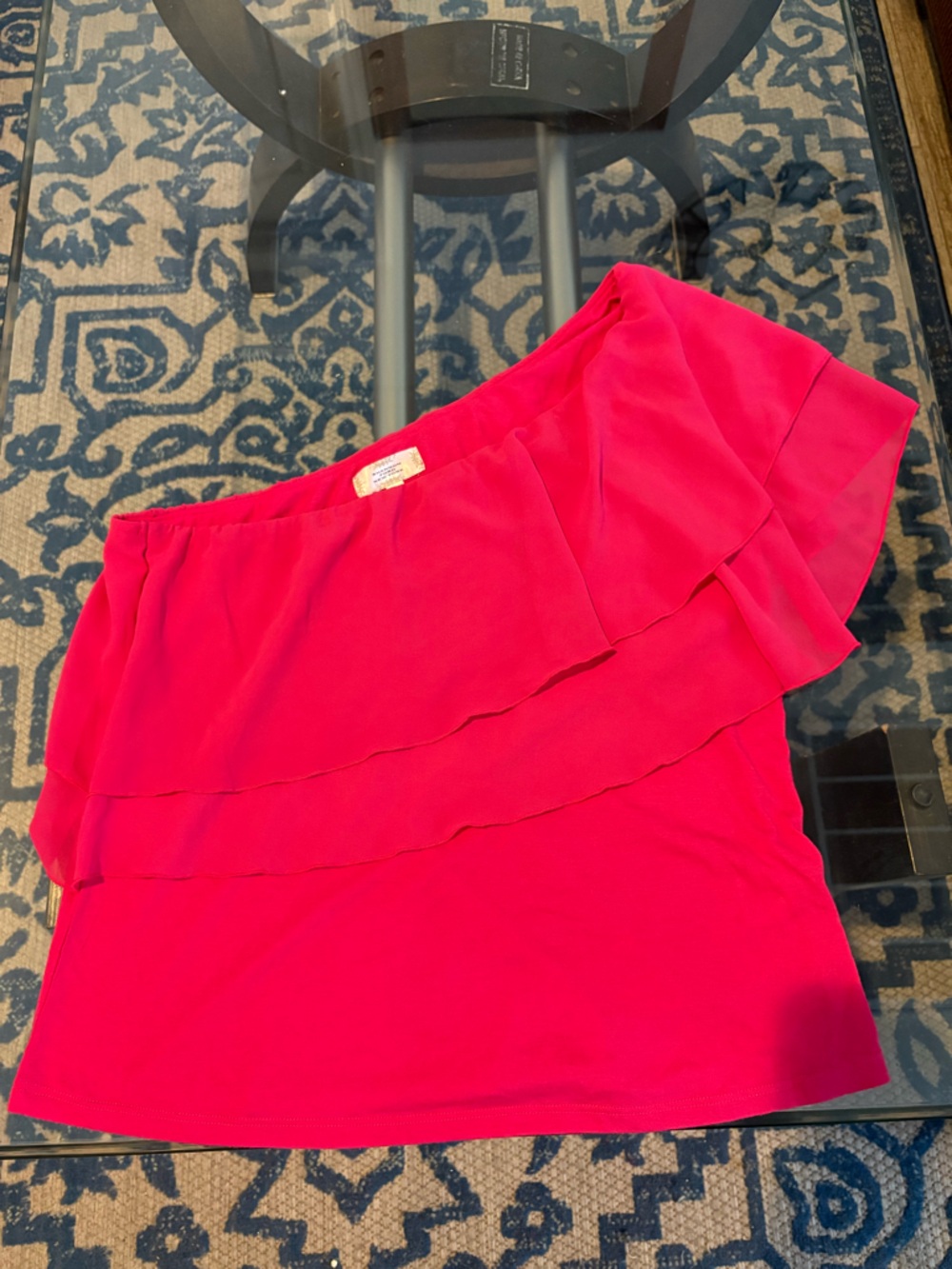 Y2k Pink Ruffle off the shoulder